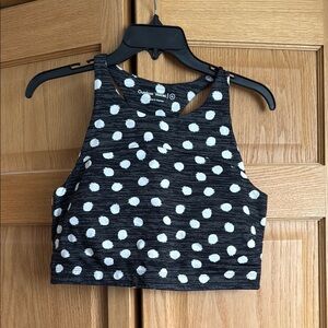Outdoor Voices Black and White Crop Tank Top